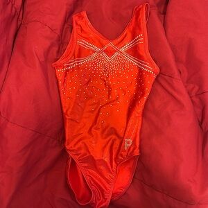 Brilliant red and sparkle leotard. Size Adult Medium.